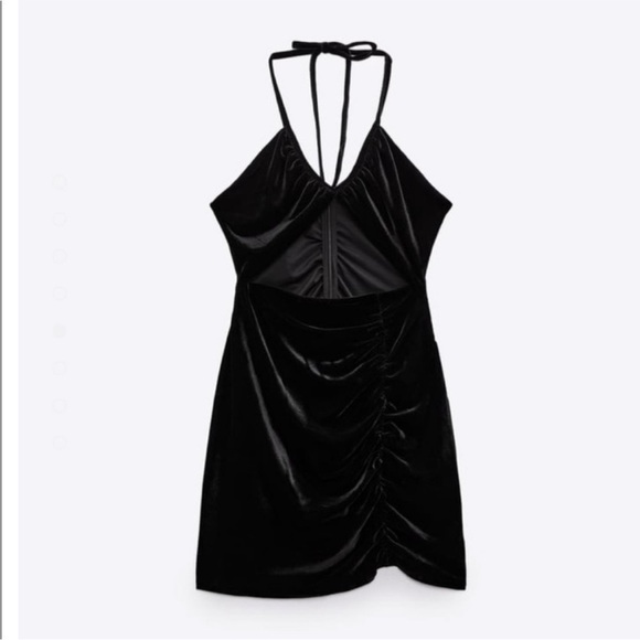 Zara Dresses & Skirts - Black zara velvet dress